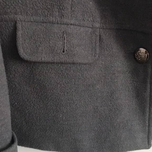 Grey pea jacket, military style - Picture 5 of 8